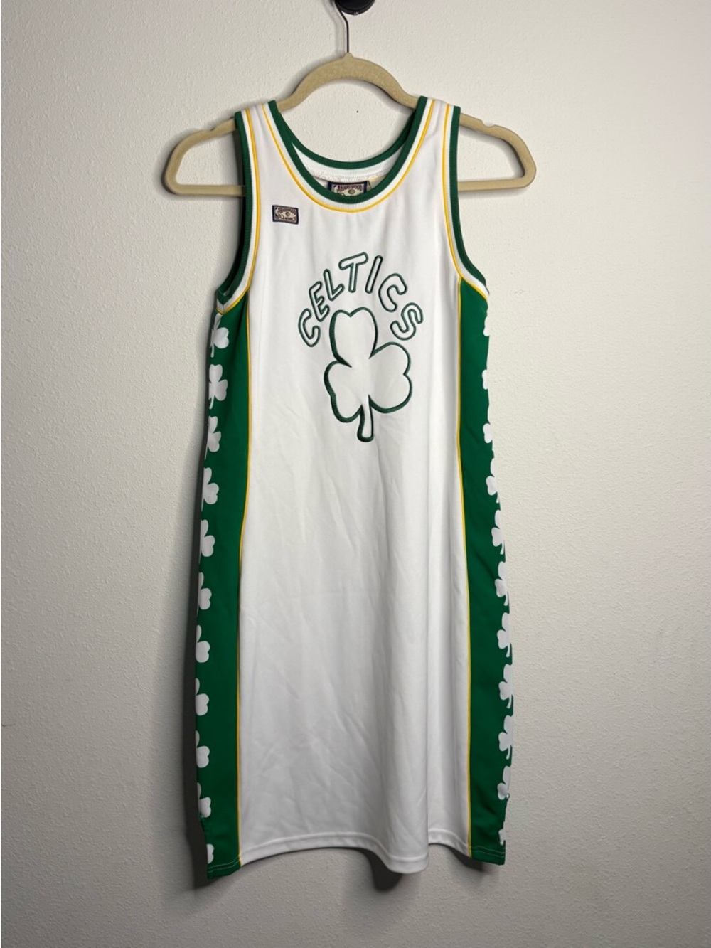 Vintage White and Green Celtics Midi Dress